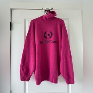 Balenciaga Pink Turtleneck Sweater